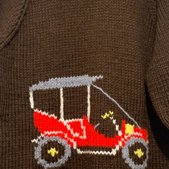 HAND KNITTED GRAPHIC SWEATER CARDIGANS SIZE XL - Picture 1 of 9